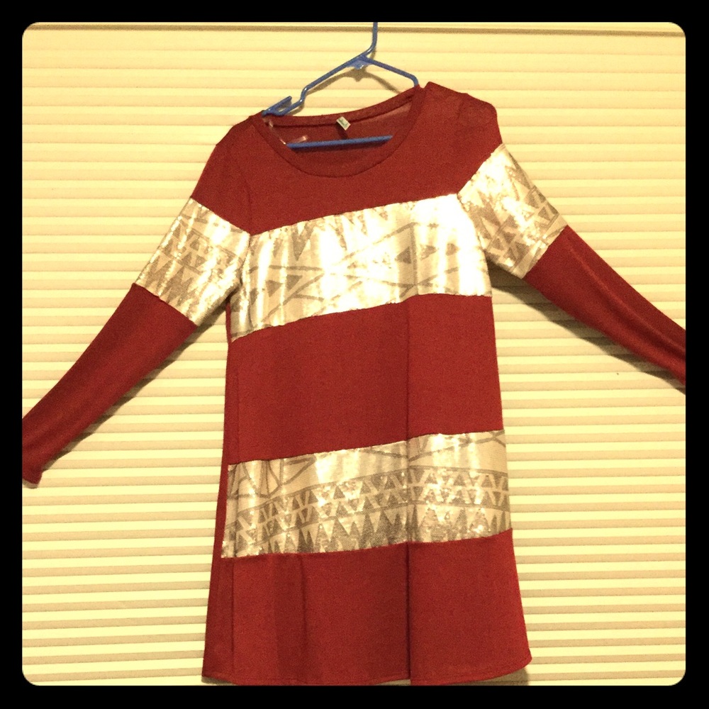 Gold and Copper Aztec Dress